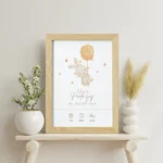 poster kot darilo ob rojstvu s podatki dojenčka