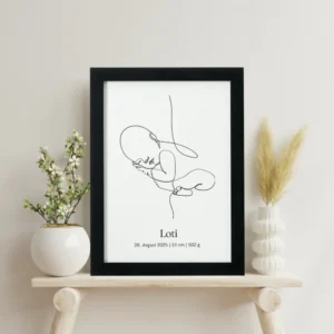 poster kot darilo ob rojstvu s podatki dojenčka