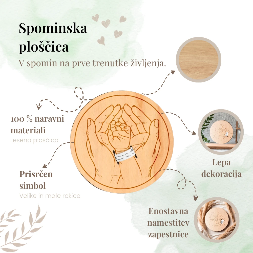 darilo ob rojstvu: spominska ploščica z opisom