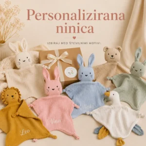 Personalizirane ninice z imenom dojenčka v različnih motivih živalic