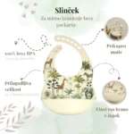 Silikonski slinček z motivom džungle, brez BPA za darilo ob rojstvu